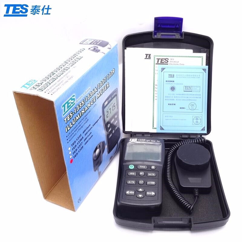 TES-1330A/1335/1339R/136台湾高精度数位式照度计光度表亮度测试
