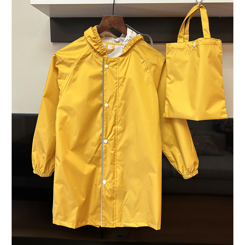 2024夏季新简约纯色雨衣可配亲子幼儿园学生大童成人轻薄速干雨披