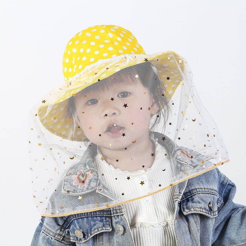 婴儿防蚊帽子婴幼儿儿童棉帽子防蚊虫防蚊帽防晒防紫外线遮阳