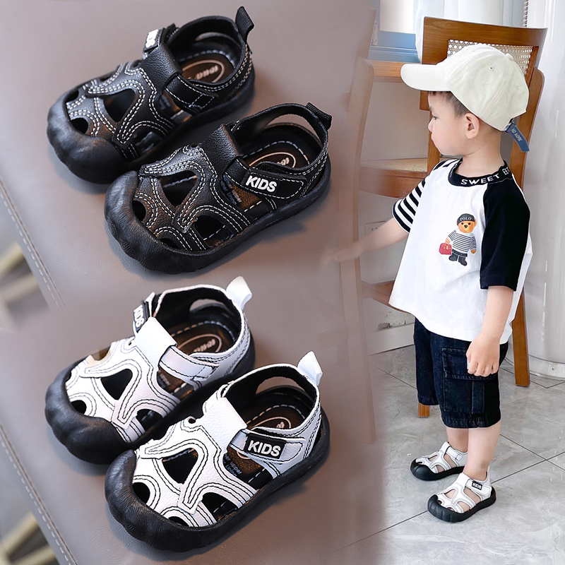 婴幼儿包头凉鞋0-1-3岁男童夏季宝宝软底防滑学步鞋小童鞋儿童鞋4