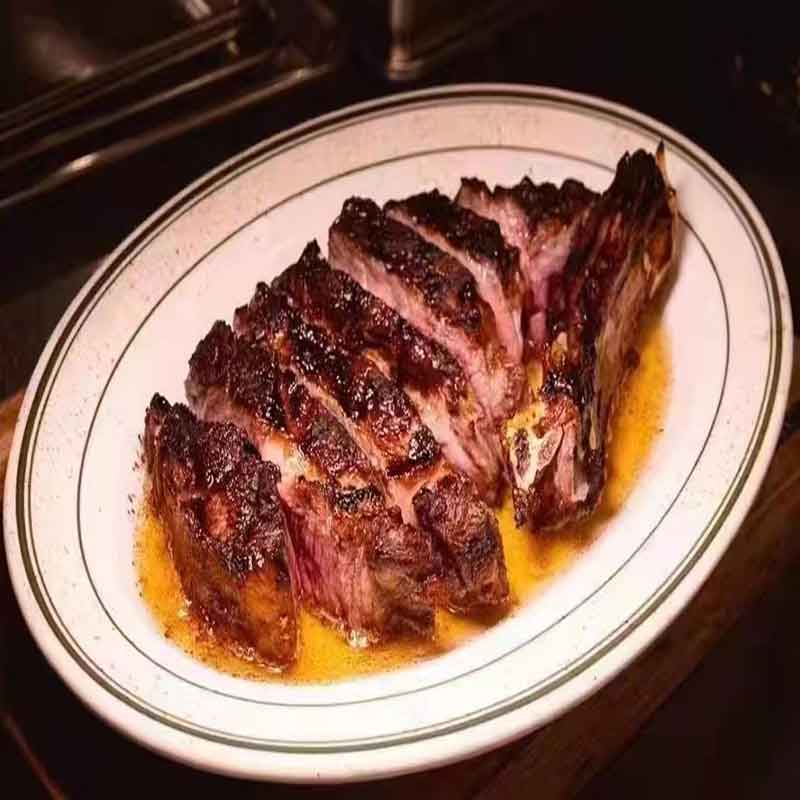 德士敦耐高温陶瓷盘西餐厅烤箱专用牛排盘战斧牛扒椭圆形复古鱼盘
