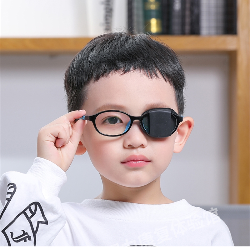网红弱视遮光眼罩儿童成人遮眼单眼训练硅胶眼贴全遮盖斜视矫正