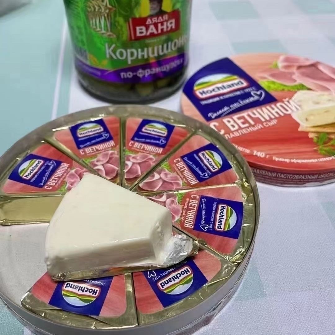 俄罗斯原装进口三角奶酪芝士儿童零食即食乳酪奶酪补钙再制140g
