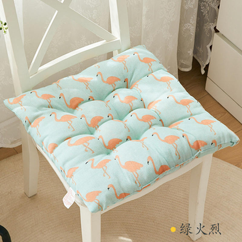 普通餐桌垫子橙色中式椅子垫房间便捷女性正O方形坐垫时尚少女心