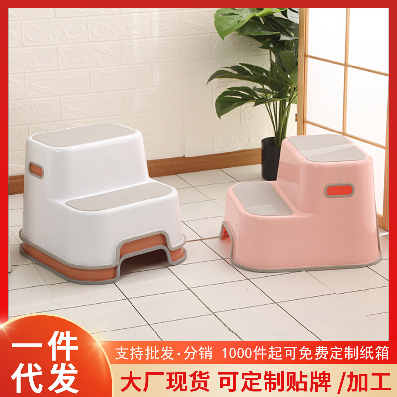 双层浴室防滑垫脚凳 健康PP软胶卫生间厕所宝宝儿童阶梯踩脚凳