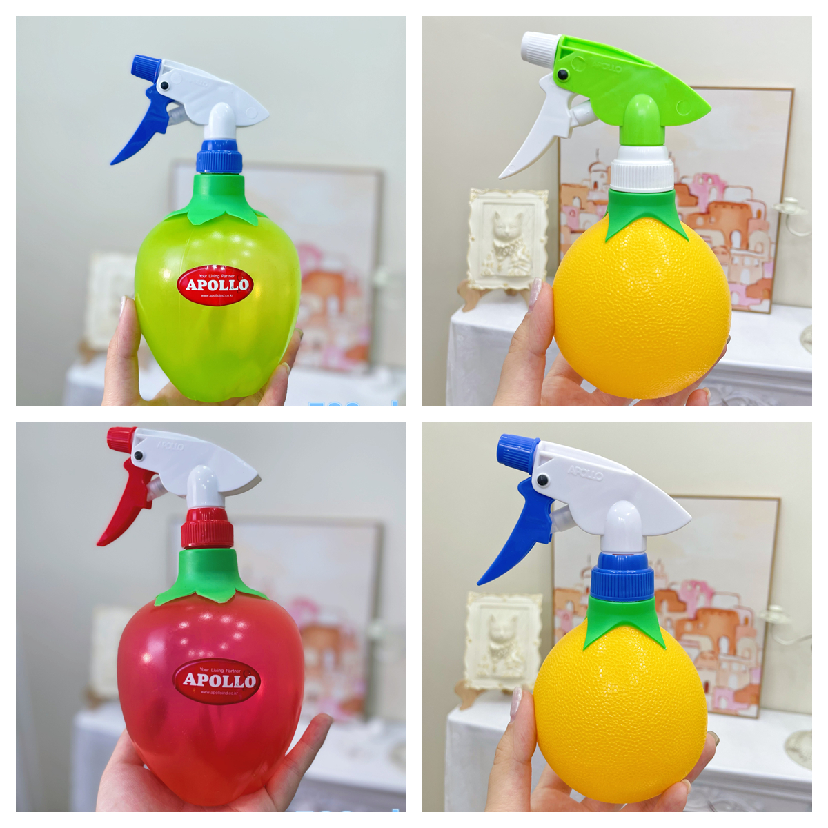 韩国进口APOLLO橙子洒水壶喷水壶手压式喷壶浇花喷壶水果造型喷水
