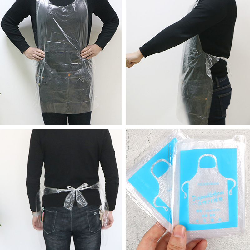 直售一次性围裙塑料透明成人加厚60*95cm 独立包装现货
