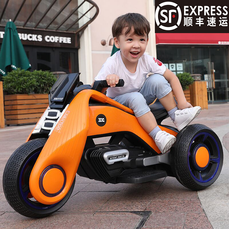 婴儿童电动摩托车可坐人男女小孩充电三轮车宝宝玩具车超大号童车