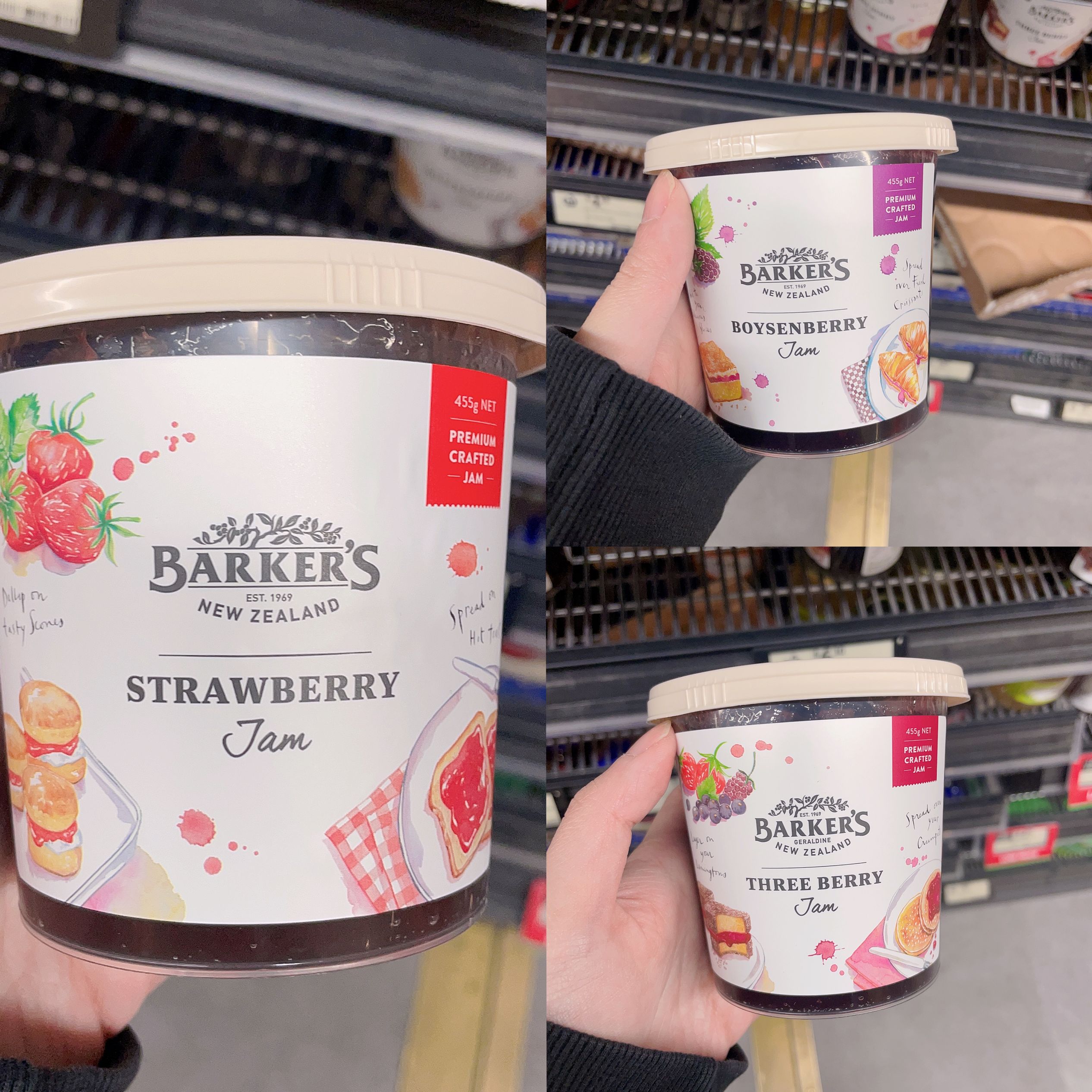 澳洲代购直邮新西兰 Barkers草莓树莓水果酱百香果酪柠檬酪 455克
