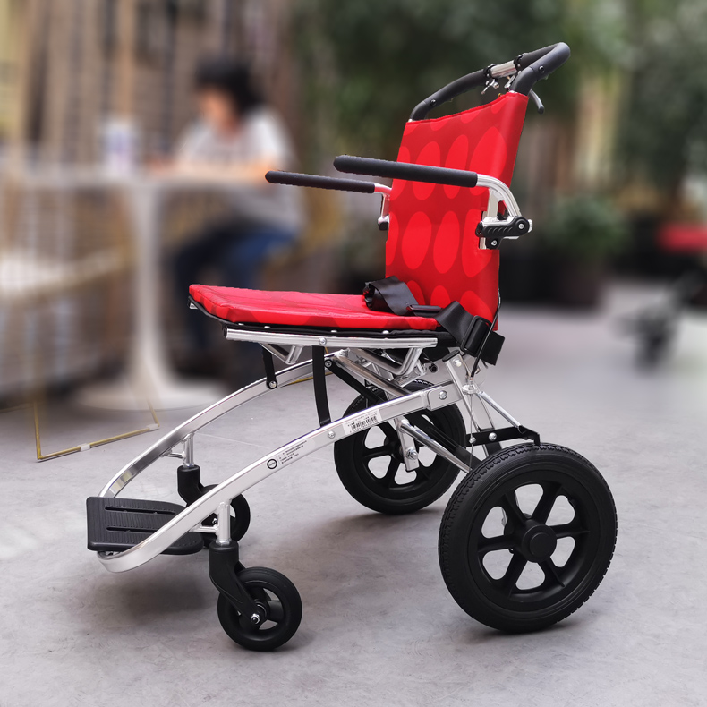 新款中进轮椅NA-413折叠轻便旅行老年人残疾代步手推车超轻铝合金