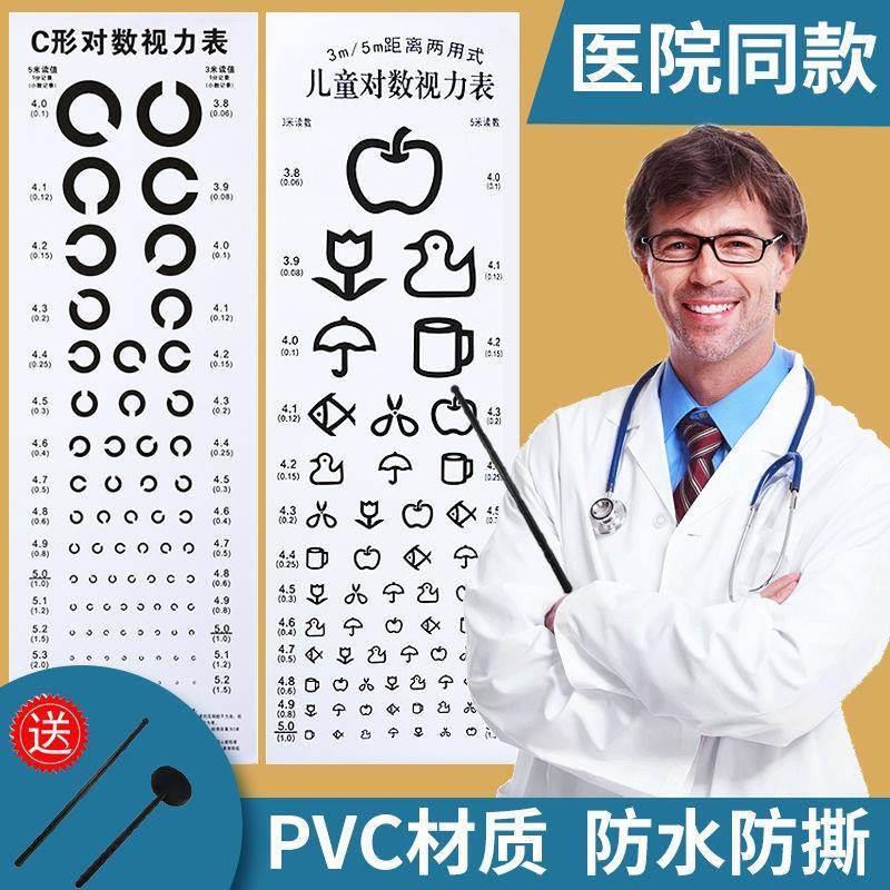 贴画体检距离眼力图表眼科用品眼睛保健室测试图医院视力表近视