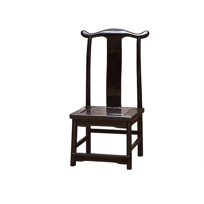极速新品红木小椅子小官帽椅黑檀木餐椅实木靠背椅中式家俱儿童椅