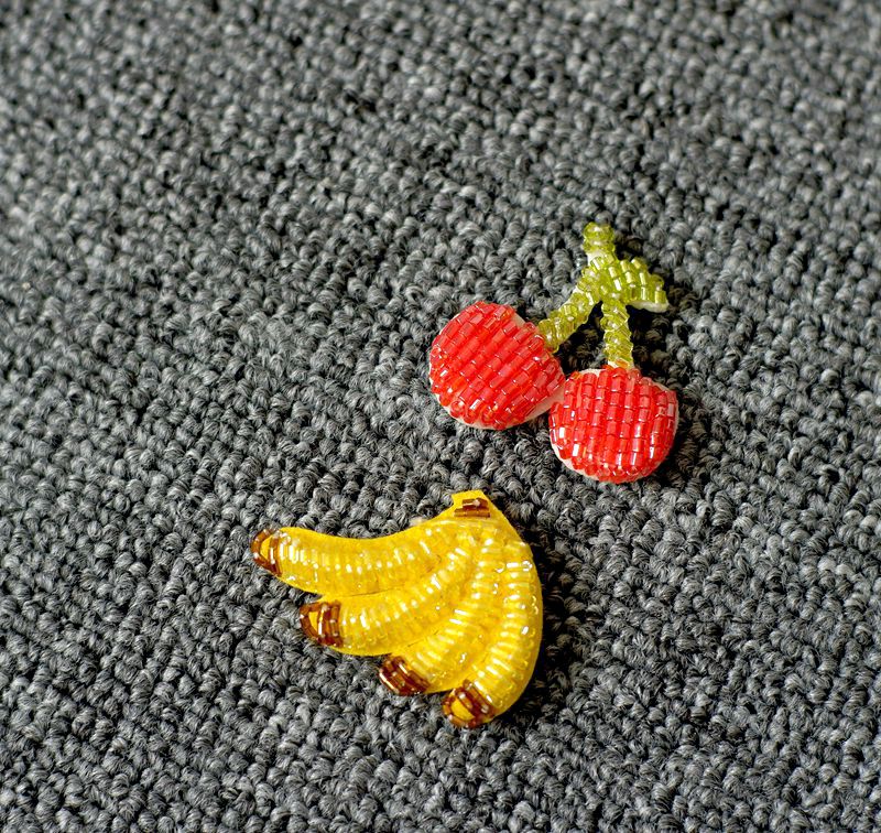 手工钉珠香蕉樱桃菠萝水果布贴服装辅料DIY鞋帽儿童发夹饰品配件