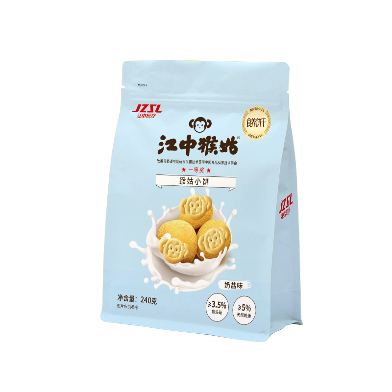江中猴姑奶盐小饼240g*1袋猴头菇饼干独立小包装儿童养胃零食