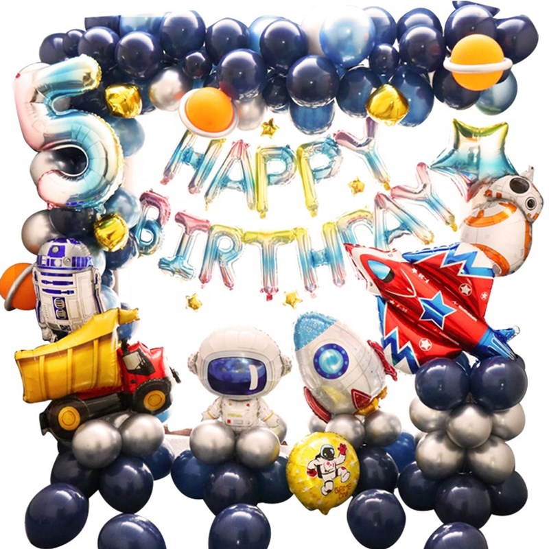 极速太空人太空人主题生日气球套餐男孩派对装饰布置儿V童周岁拍