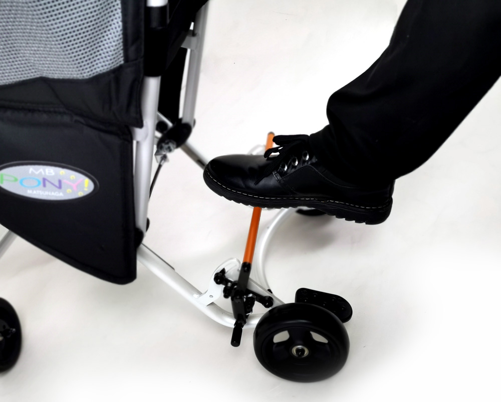 日本松永轻便6.2KG儿童轮椅PONY铝合金折叠脑瘫手推车调靠背角度