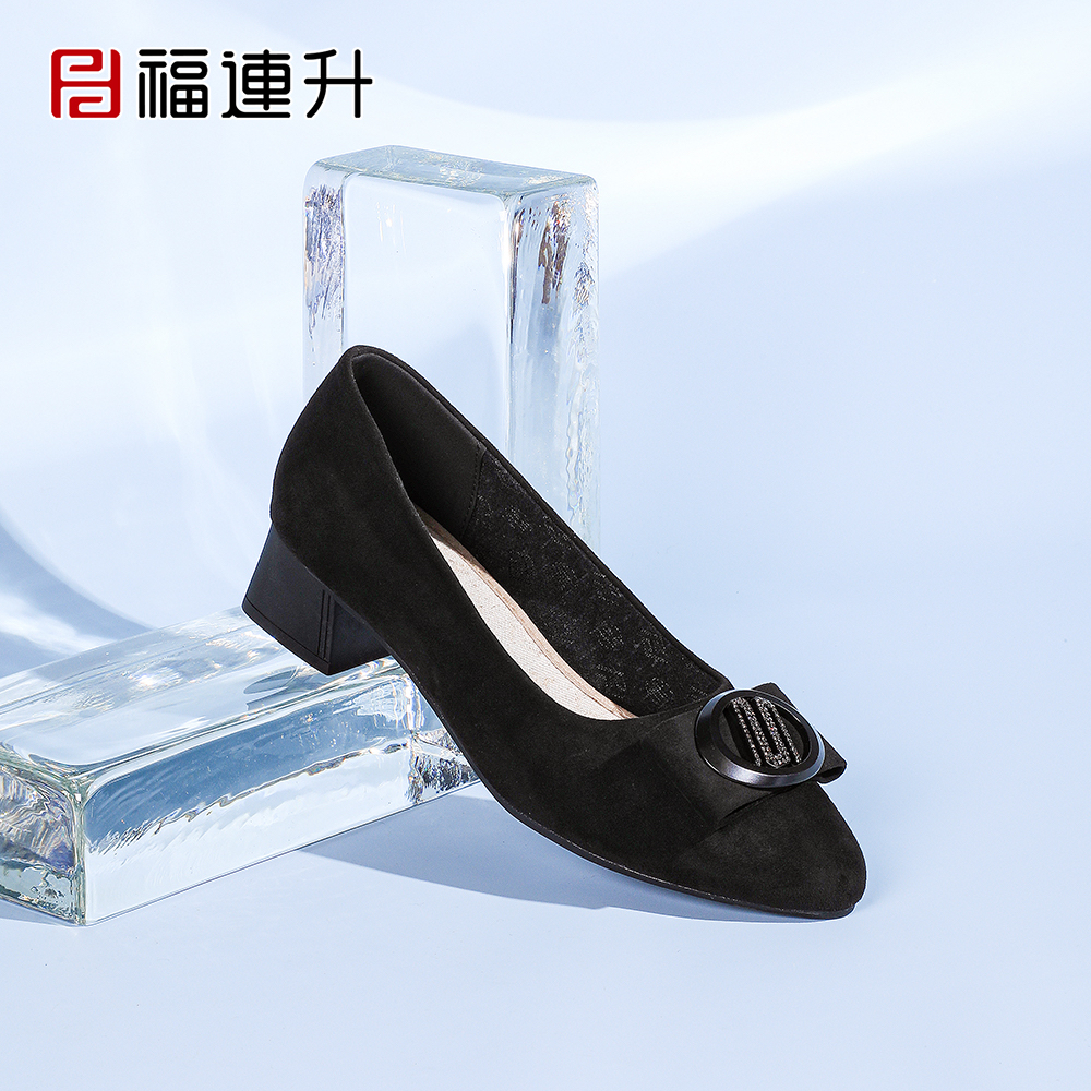 福连升春夏秋三季工装鞋女士时装工作鞋舒适柔软布鞋跟鞋51368416