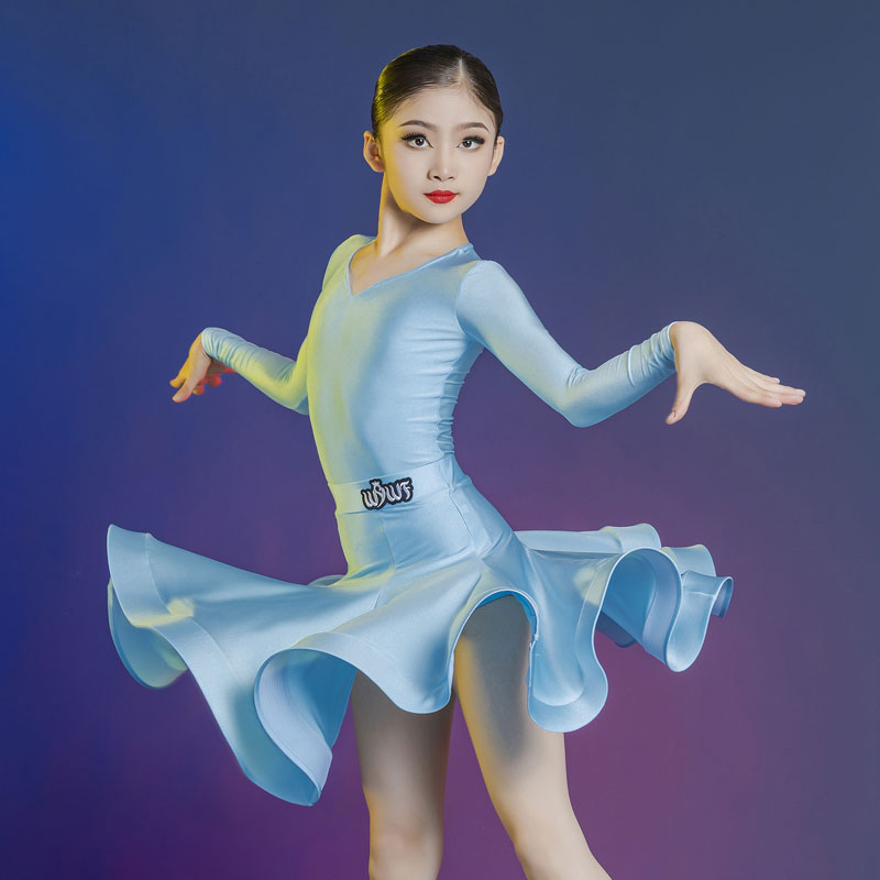 少儿拉丁舞蹈服女夏季儿童专业比赛规定服演出服女童表演服练功服