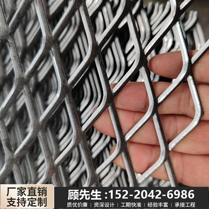厂家直销工装吊顶装饰铝网板菱形大小孔滤网拉伸金属网烤漆铝单板