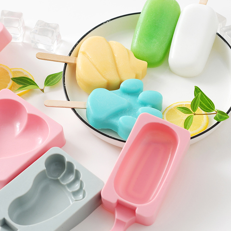 可爱雪糕家用单个儿童可爱自制水果冰棍棒冰淇淋冰格硅胶模具