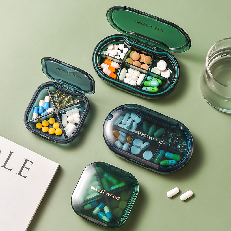 药盒便携药品分装盒保健品收纳盒一日三餐迷你随身便携式小药盒