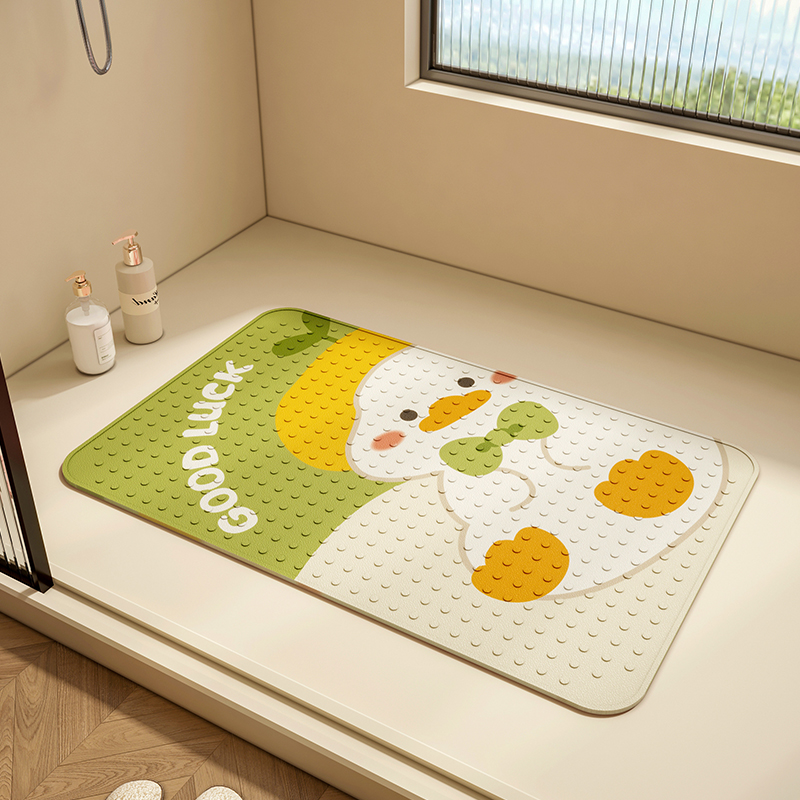 PVC浴室防滑垫卫生间地垫淋浴脚垫儿童孕妇老人洗澡防摔吸盘垫子