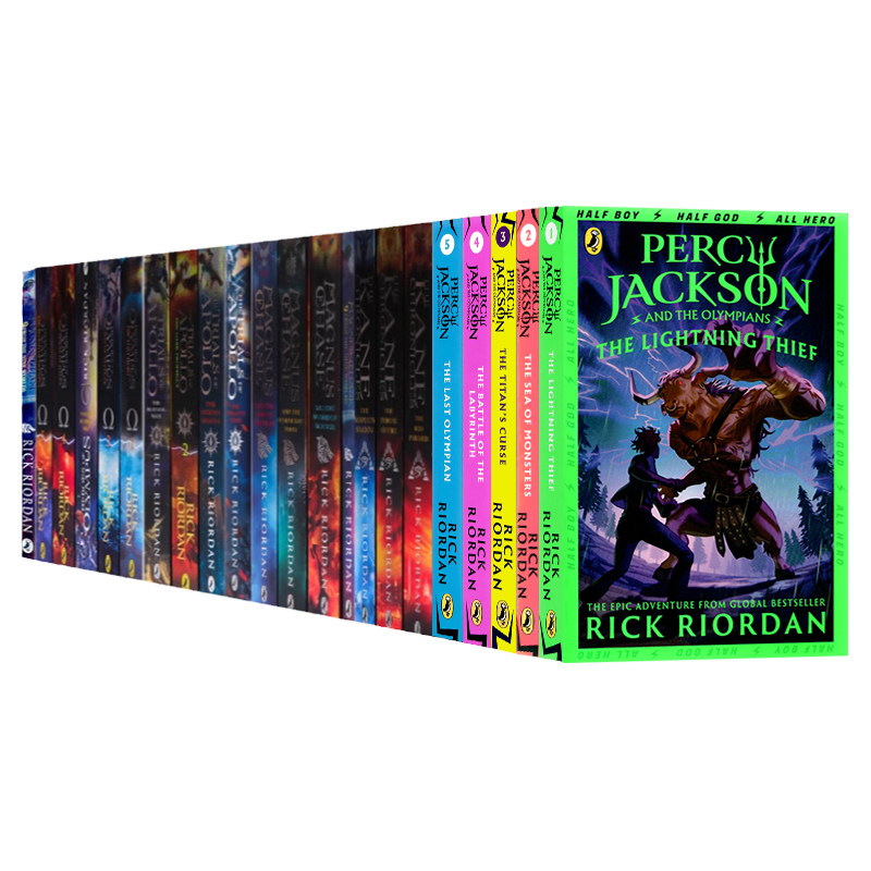 Percy Jackson 波西杰克逊英文 the Lightning Thief 阿波罗的审判/奥林匹斯英雄/埃及守护神/北欧神话英文原版章节书Rick Riordan