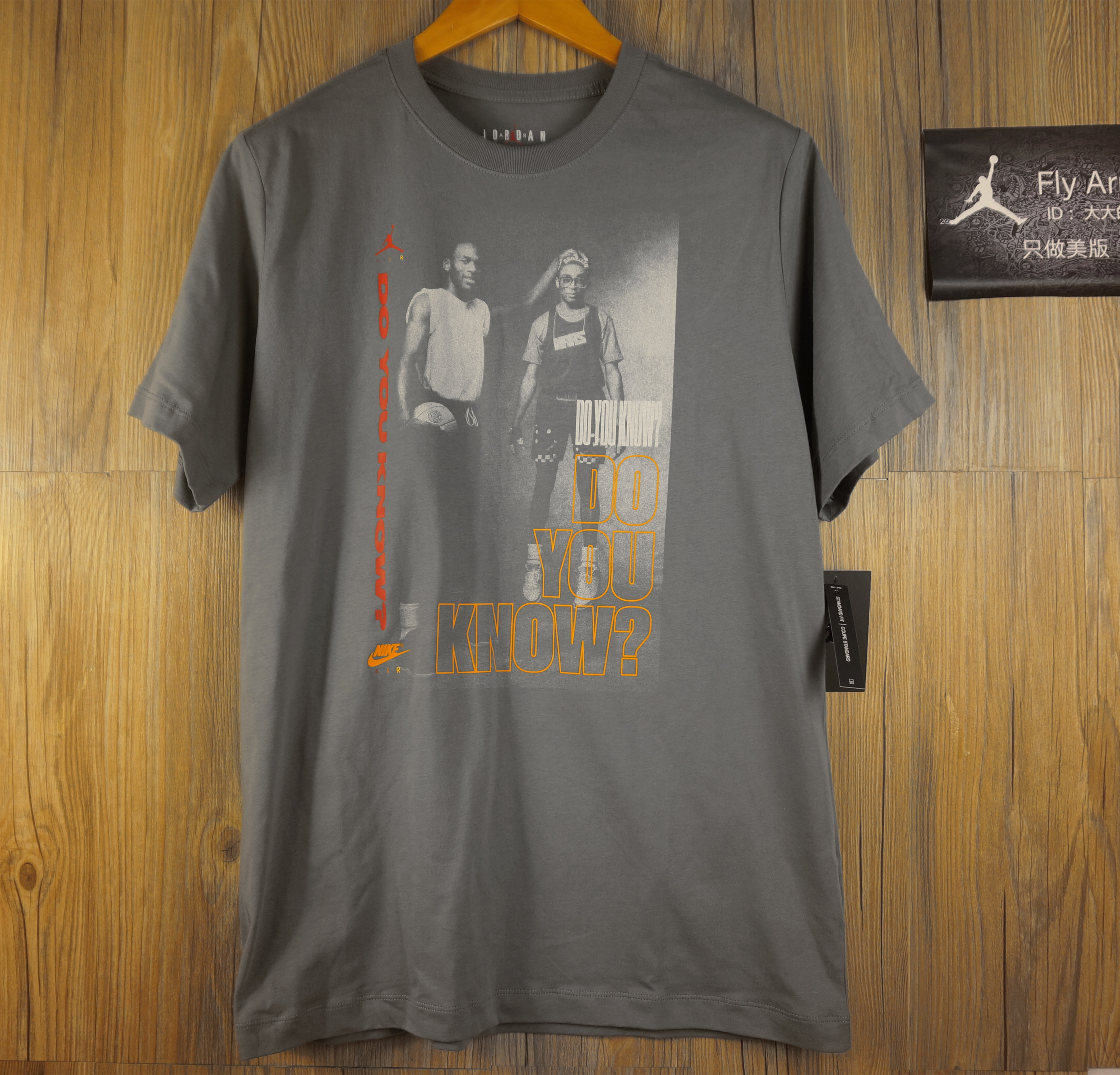 【现货】美版JORDAN3斯派克李 T恤 男子篮球大码宽松运动短袖上衣