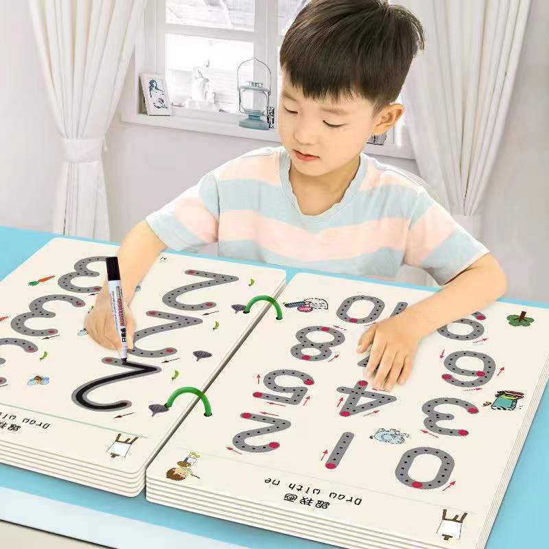 幼儿园控笔训练卡基础入门2-6岁可擦基础数字早教儿童训练益智玩