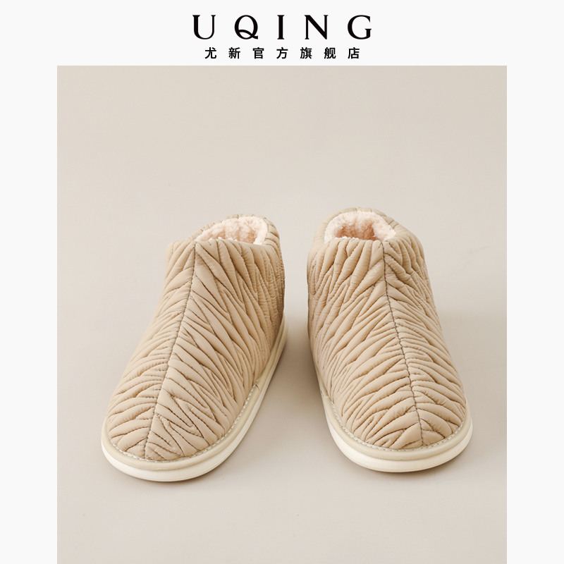 尤新秋冬包跟棉拖鞋女老人孕妇专用产妇月子鞋保暖可外穿防滑棉鞋