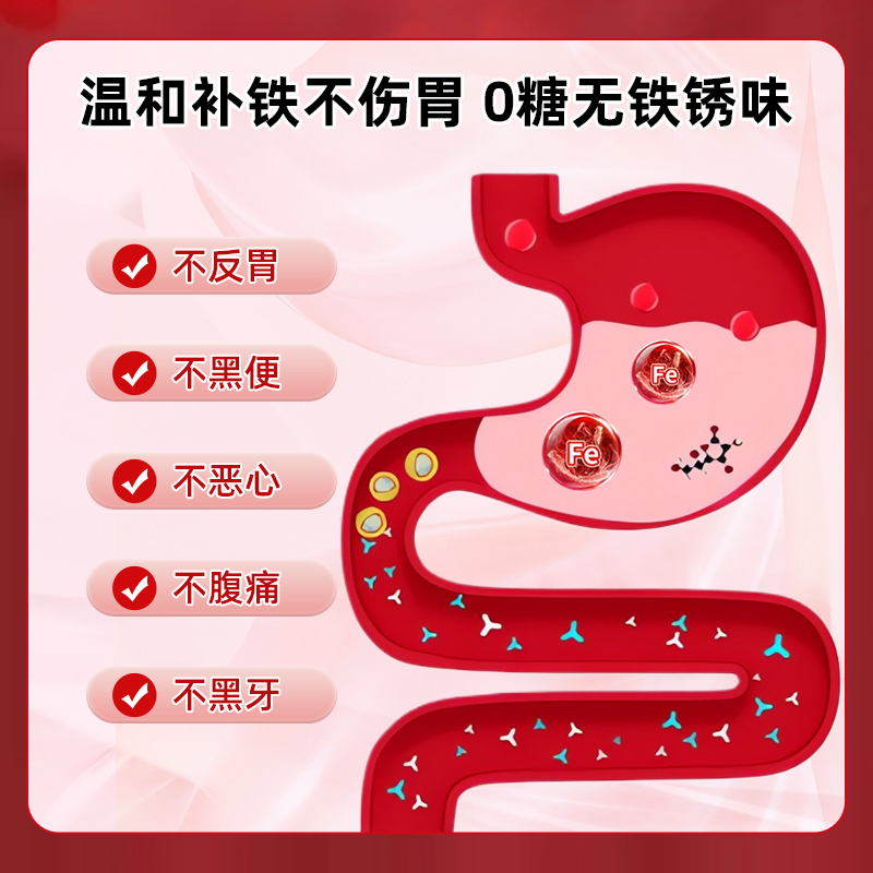 日本SHUUI修意气血丸补铁片缺铁补血贫血女性孕妇补铁剂补气养血