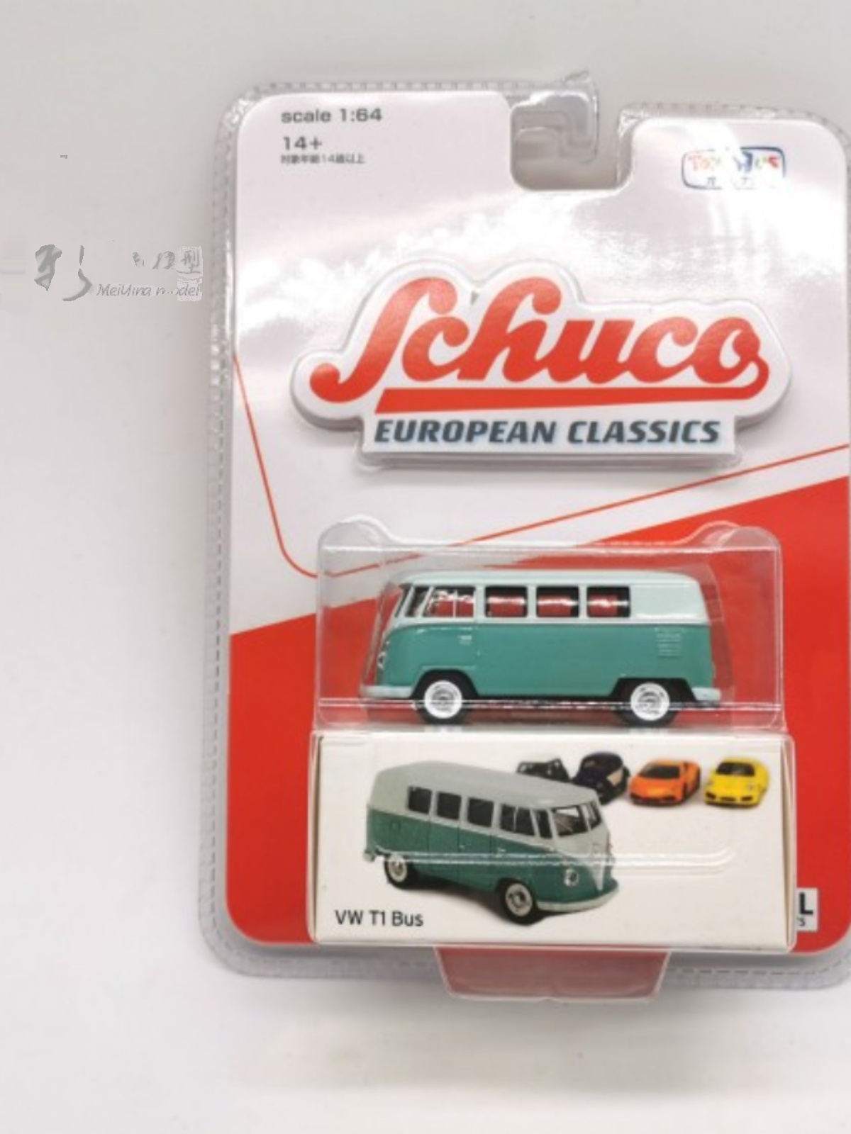 新Schuco 舒克 1:64 大众 VW T1公交巴士 玩具反斗城版合金汽车模