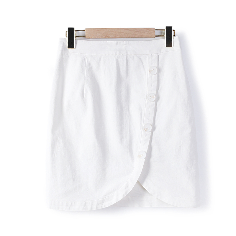 【超级福利，20包邮】卡L夏女纯棉设计感排扣半身短裙865