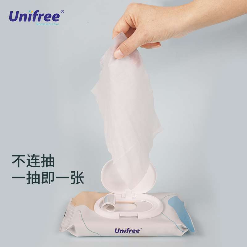新品unifree湿厕纸女性洁厕纸巾擦屁股专用男女性如厕湿巾3包便携