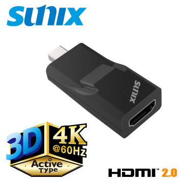 台湾三泰mini DisplayPort转HDMI2.0主动式转换器4K@60Hz支援3DVR