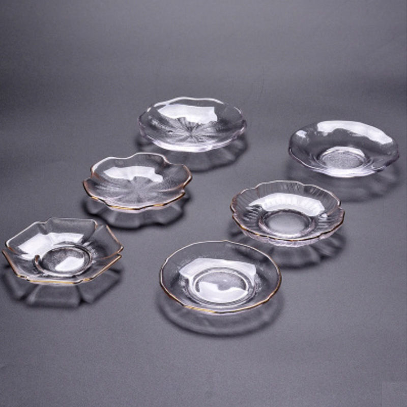 玻璃杯垫玻璃日式茗杯茶托创意茶具配件禅意隔热杯托垫量大价优