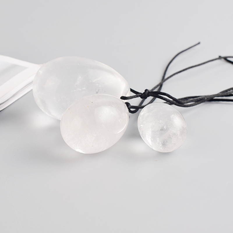 天然白水晶玉石阴户蛋凯格尔球按摩石盆底肌保健球产后修复护阴蛋