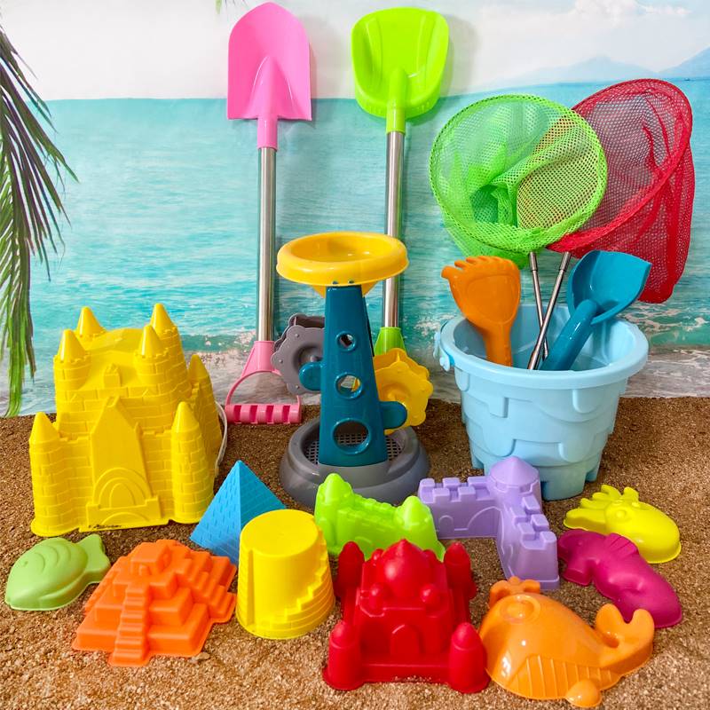 品牌儿童沙滩玩具沙滩城堡桶模具铲子大号加厚塑料宝宝户外玩沙土