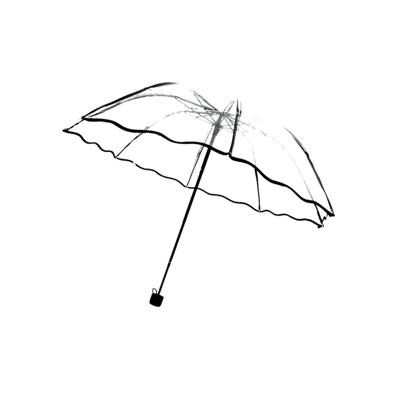 透明雨伞女折叠少女心ins白色小清新森系轻便小巧个性创意网红伞