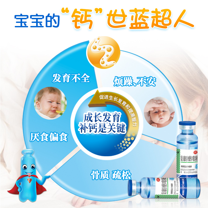 三精牌葡萄糖酸钙口服溶液婴儿孕妇补钙液体钙儿童复方钙锌成人