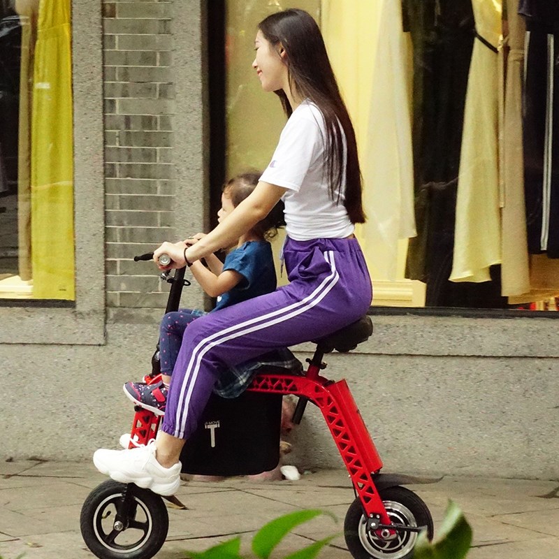 轻便折叠电动车女性代步车亲子便携小型迷你成人电动滑板车