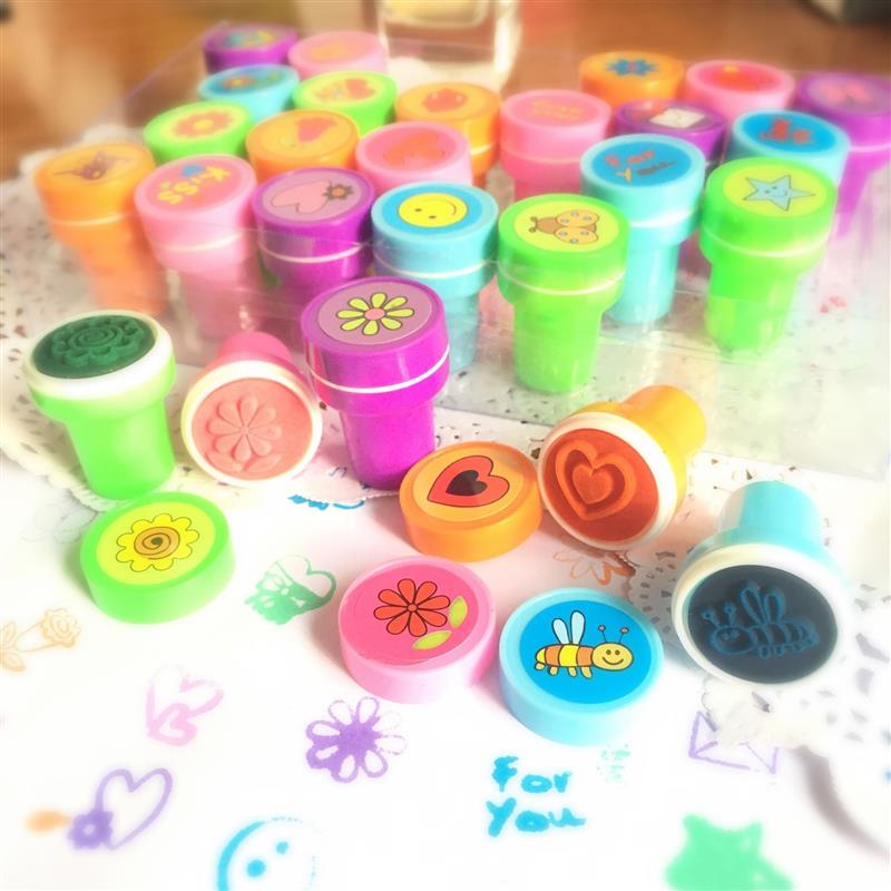 日韩国可爱卡通日记印章儿童趣味创意26个字母数字印章玩具套装