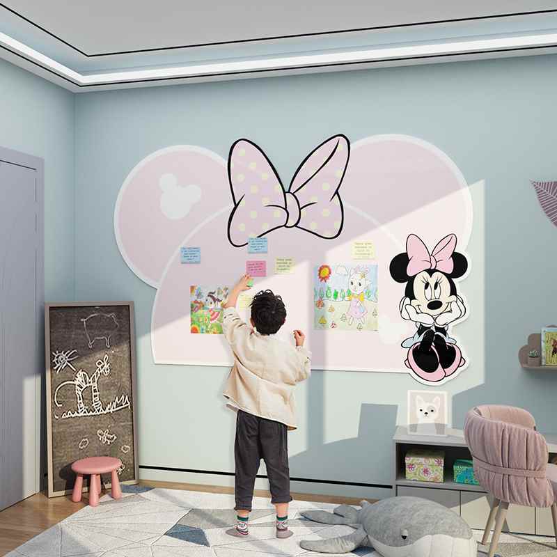 推荐公主儿童房间布置卧室墙面贴女孩软装饰磁性力黑板涂鸦家用可