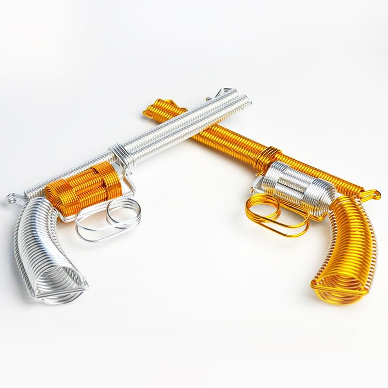 益智玩具枪彩色铝线手工DIY仿真左轮枪模型儿童玩具礼品景点热卖