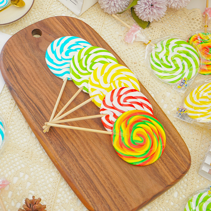 超大七彩波板糖高颜值五彩棒棒糖日式创意可爱儿童节日糖果礼盒装