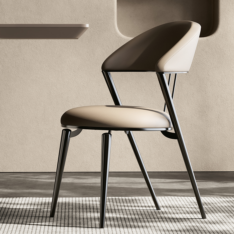 高级餐椅家用靠背凳新款软包现代椅意式轻奢极简网红设计师办公椅