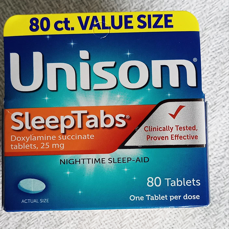美国直邮Unisom SleepTabs睡眠片多西那敏25mg帮助睡眠失眠助眠片