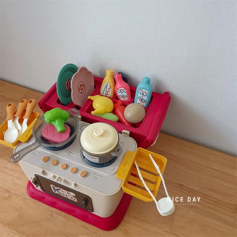 韩国ins儿童厨房玩具女孩过家家做饭迷你厨具套餐宝宝生日礼物