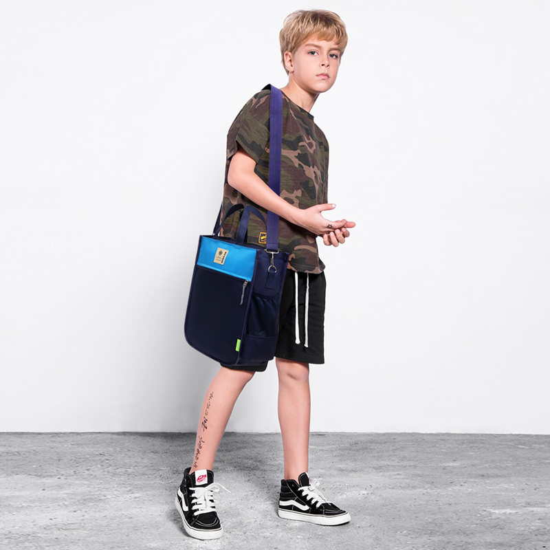 手提补习袋学生手拎书袋作业补课袋儿童小学生男女多层大容量单肩