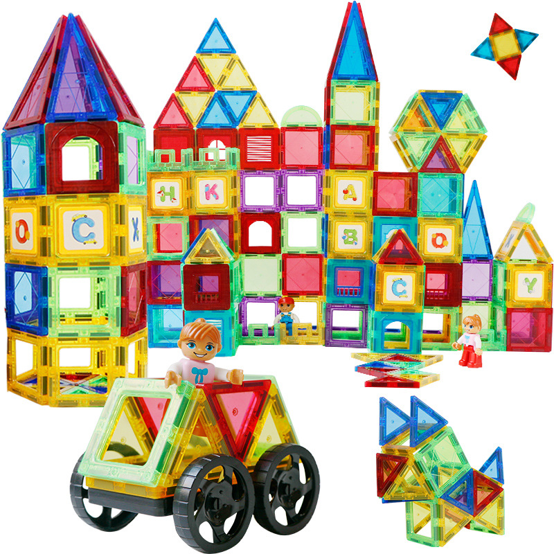 魔磁玩家6.5cm彩窗磁力片散件儿童透光磁性拼装玩具3-6岁京东同款